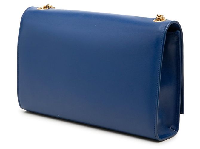 Borsa a tracolla Saint Laurent YSL Monogram Classic Kate Tassel Chain Blu - vista 2