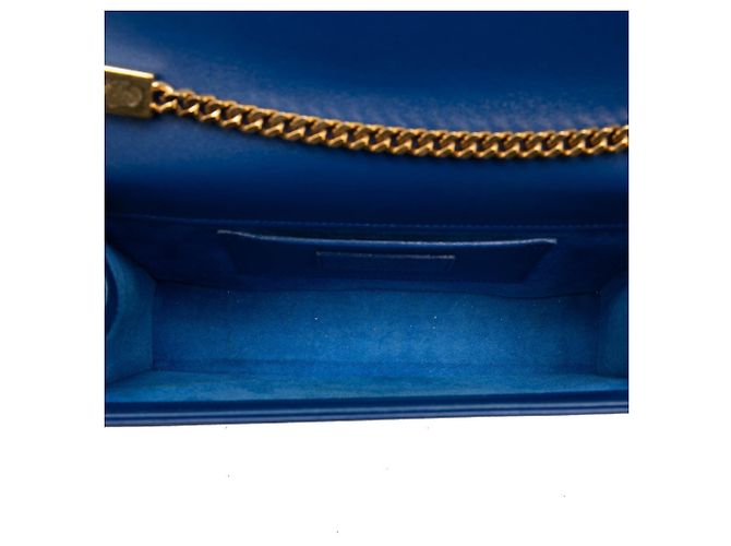 Borsa a tracolla Saint Laurent YSL Monogram Classic Kate Tassel Chain Blu - vista 4