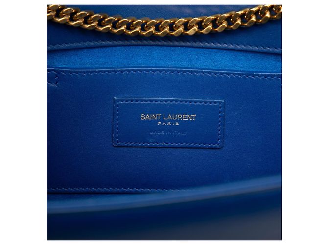 Borsa a tracolla Saint Laurent YSL Monogram Classic Kate Tassel Chain Blu - vista 5