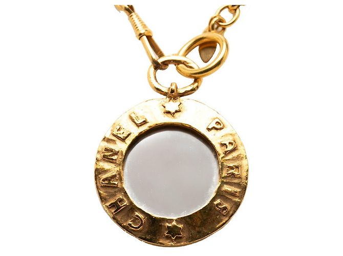 Collana Specchio Chanel Vintage Coco Mark D'oro - vista 2