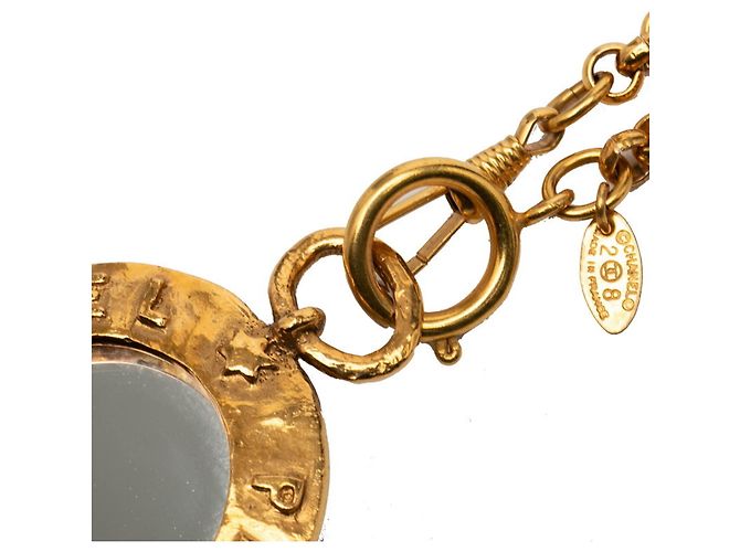 Collana Specchio Chanel Vintage Coco Mark D'oro - vista 4