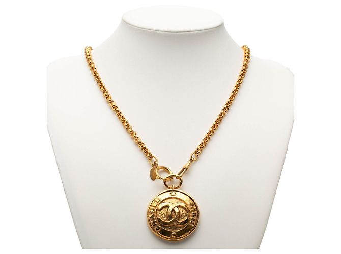 Collana Specchio Chanel Vintage Coco Mark D'oro - vista 6