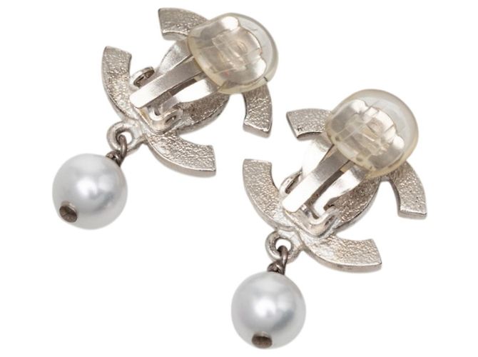 Chanel Coco Mark Clip Ohrringe Silber - Ansicht 2