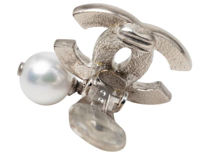 Chanel Coco Mark Clip Ohrringe Silber - Ansicht 3