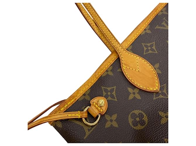 Borsa Louis Vuitton Monogram Neverfull PM Marrone - vista 13