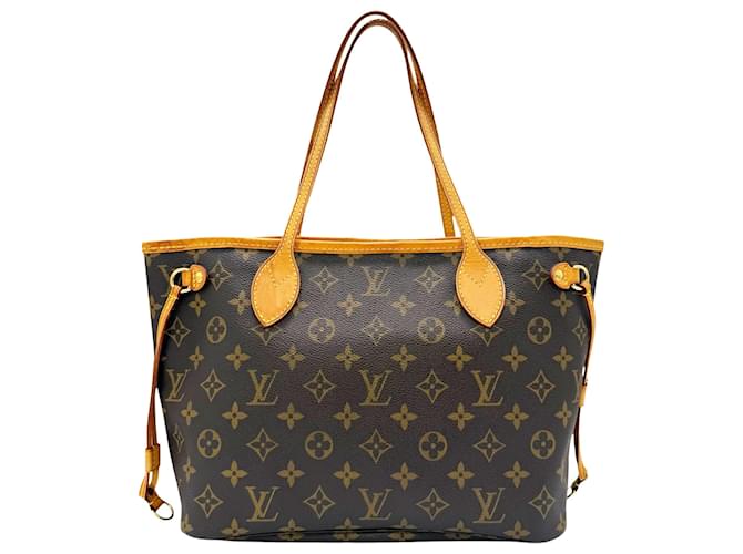 Borsa Louis Vuitton Monogram Neverfull PM Marrone - vista 2