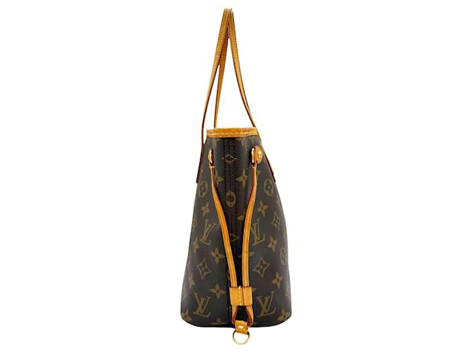 Borsa Louis Vuitton Monogram Neverfull PM Marrone - vista 3