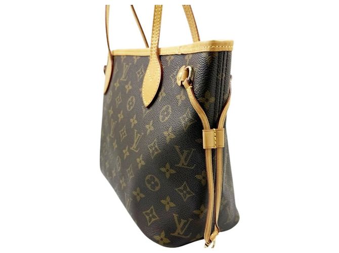Borsa Tote Louis Vuitton Monogram Neverfull PM Marrone - vista 4