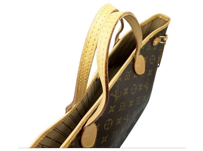 Borsa Tote Louis Vuitton Monogram Neverfull PM Marrone - vista 6
