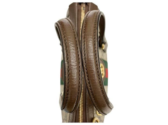 Borsa a Spalla Ophidia GG Supreme 547551 di GUCCI Beige - vista 10