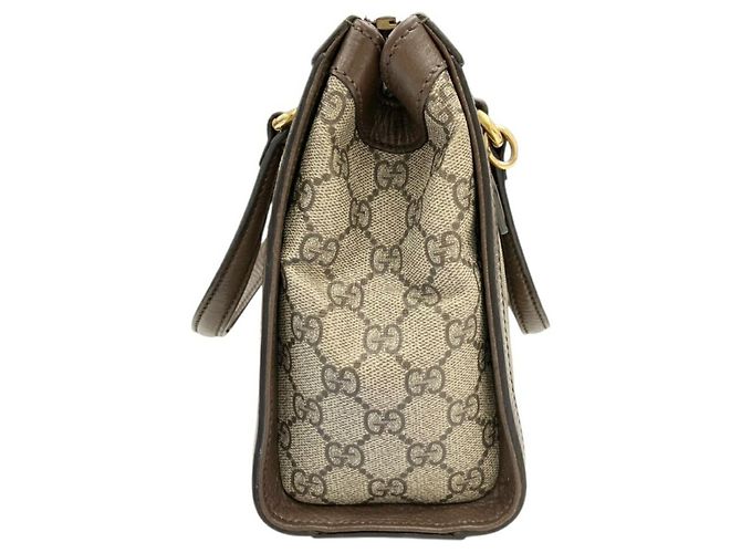 Borsa a Spalla Ophidia GG Supreme 547551 di GUCCI Beige - vista 3