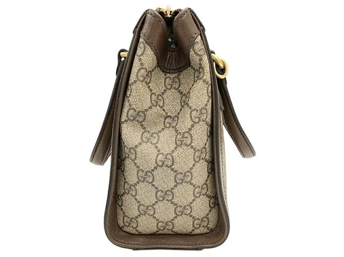 Borsa a Spalla Ophidia GG Supreme 547551 di GUCCI Beige - vista 4
