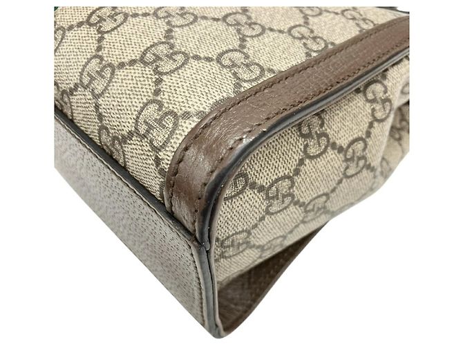 Borsa a Spalla Ophidia GG Supreme 547551 di GUCCI Beige - vista 5