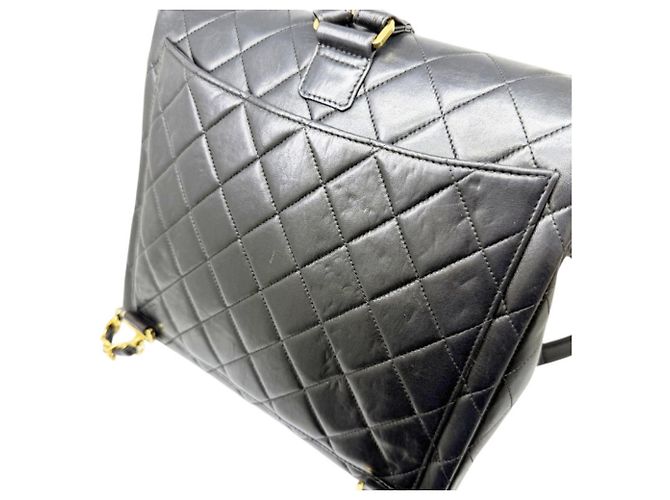 Chanel Matelassé Square Rucksack Schwarz - Ansicht 10