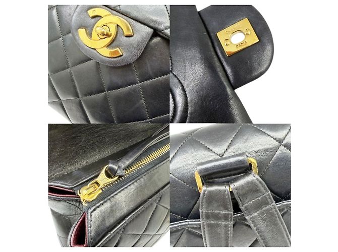 Chanel Matelassé Square Rucksack Schwarz - Ansicht 7