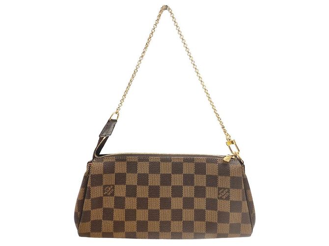 Borsa a tracolla Louis Vuitton Eva Damier Ebene Marrone - vista 2