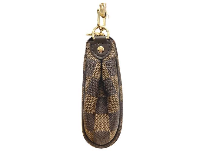 Borsa a tracolla Louis Vuitton Eva Damier Ebene Marrone - vista 4