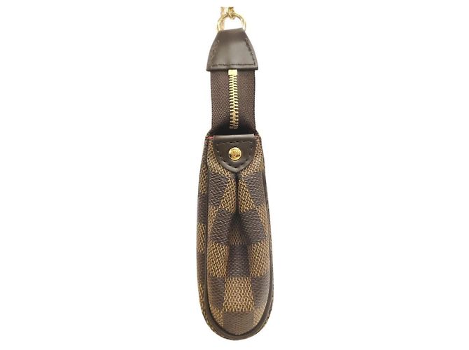 Borsa a tracolla Louis Vuitton Eva Damier Ebene Marrone - vista 5