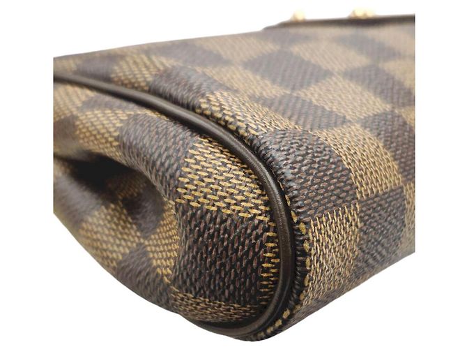Borsa a tracolla Louis Vuitton Eva Damier Ebene Marrone - vista 7