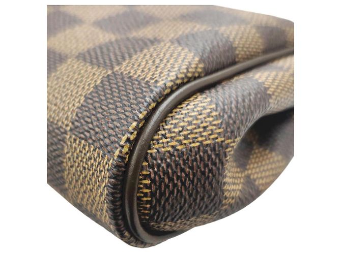 Borsa a tracolla Louis Vuitton Eva Damier Ebene Marrone - vista 8