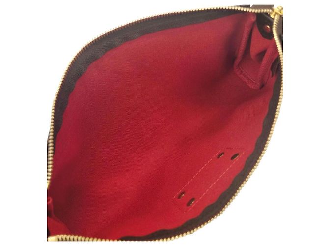 Borsa a tracolla Louis Vuitton Eva Damier Ebene Marrone - vista 9