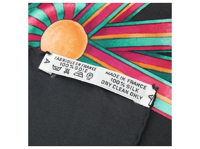 Silk In Hermès Hermes LES RUBANS CHEVAL Seidentuch Schwarz - Ansicht 3