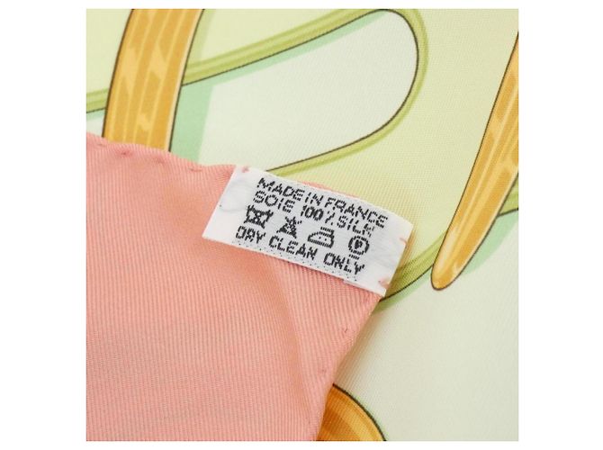 Hermès Hermes PORTE BONHEUR Seidentuch Pink - Ansicht 3