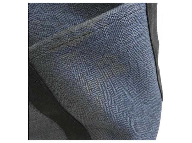 Hermès Borsa Hermes Saxo MM Nero Blu navy - vista 5