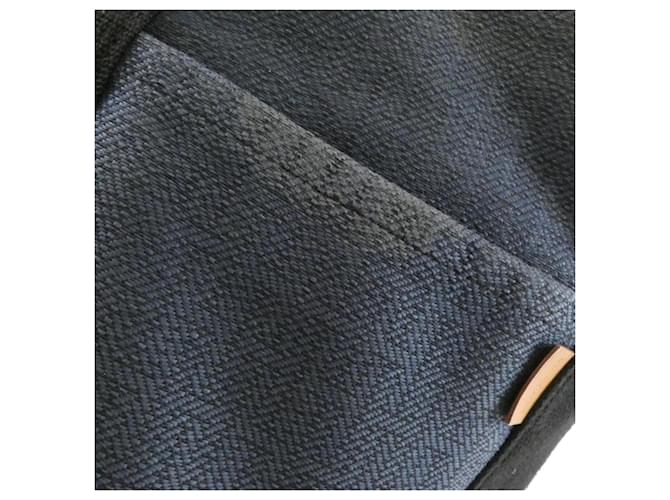 Hermès Borsa Hermes Saxo MM Nero Blu navy - vista 6