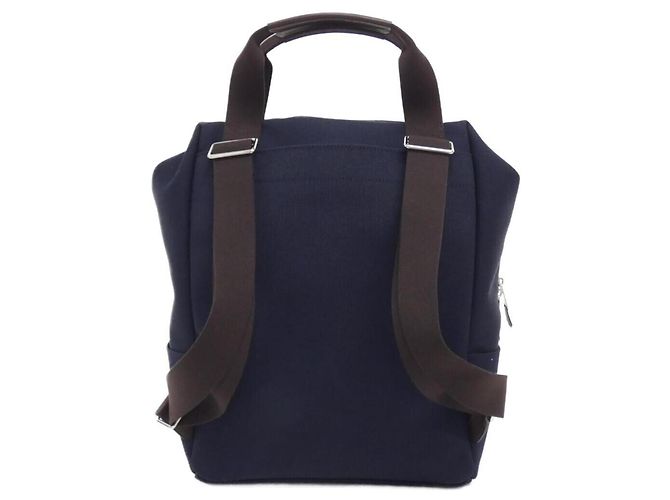 Hermès Zaino Hermes Groom 800642EK Rosso Blu Blu navy - vista 2