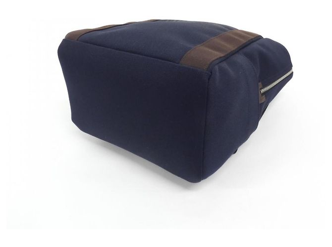 Hermès Zaino Hermes Groom 800642EK Rosso Blu Blu navy - vista 3
