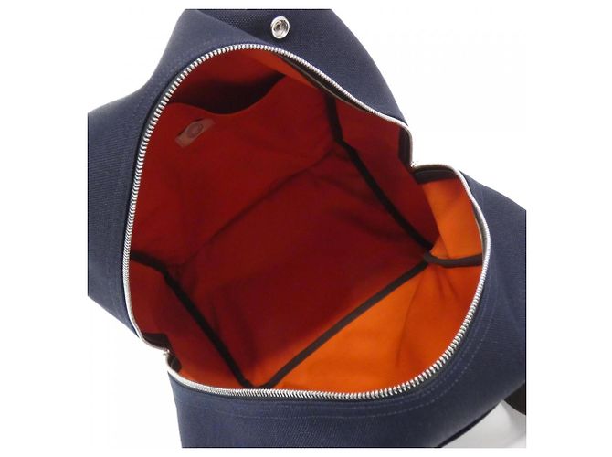 Hermès Zaino Hermes Groom 800642EK Rosso Blu Blu navy - vista 5