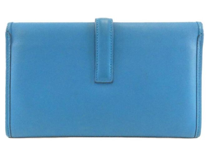 Hermès Hermes Jige Duo Long Wallet Blau - Ansicht 2