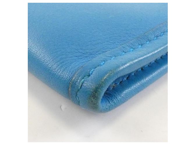 Hermès Hermes Jige Duo Long Wallet Blau - Ansicht 3