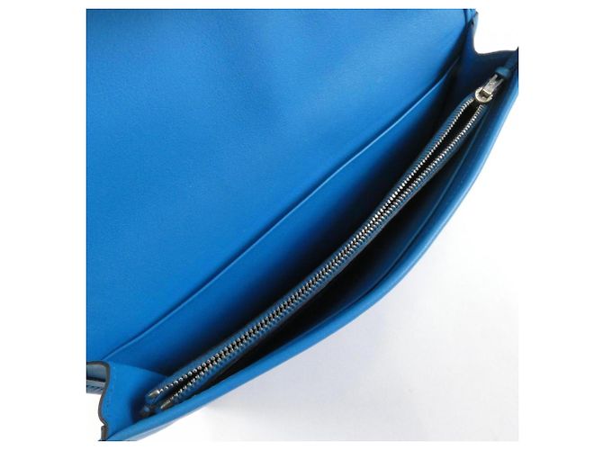 Hermès Hermes Jige Duo Long Wallet Blau - Ansicht 8