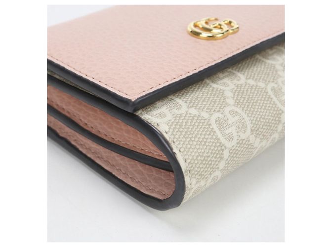 Billetera bi-fold Gucci GG Supreme Rosa - vista 6