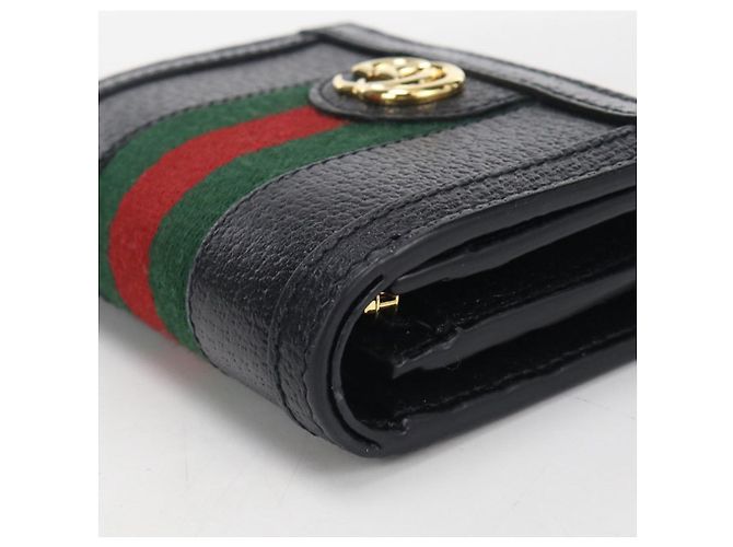 Portafoglio bi-fold medio Ophidia GUCCI Nero - vista 5