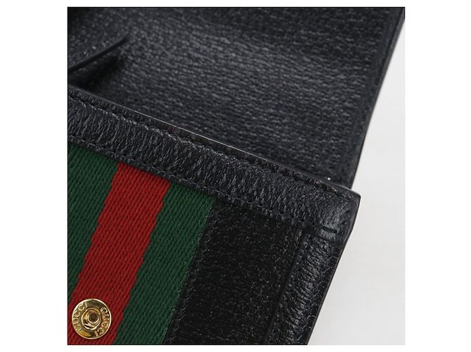 Portafoglio bi-fold medio Ophidia GUCCI Nero - vista 8