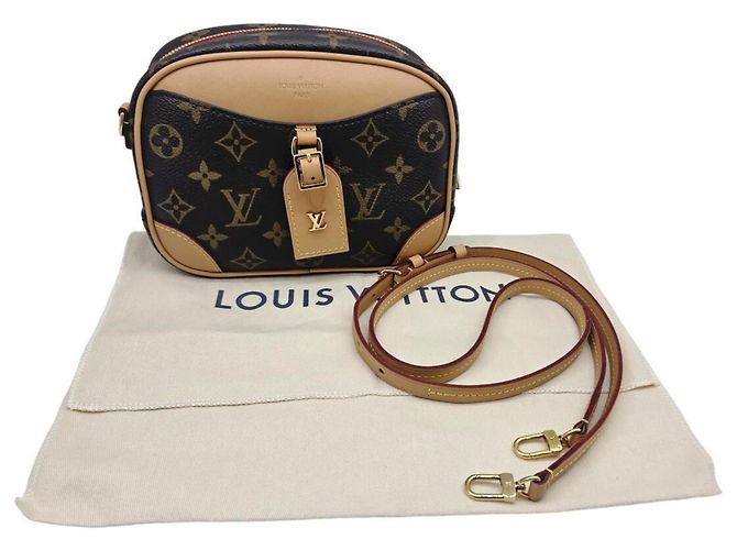 Mini borsa a tracolla Louis Vuitton Monogram Deauville Marrone - vista 14