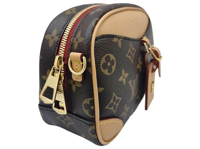 Mini borsa a tracolla Louis Vuitton Monogram Deauville Marrone - vista 4