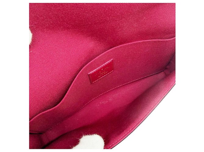 Pochette Felicie Monogram Louis Vuitton Bolso de Hombro Castaño Fucsia - vista 10