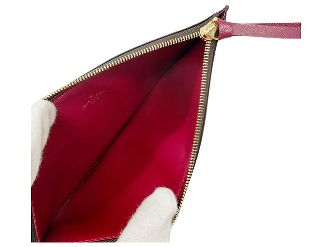 Pochette Felicie Monogram Louis Vuitton Bolso de Hombro Castaño Fucsia - vista 15