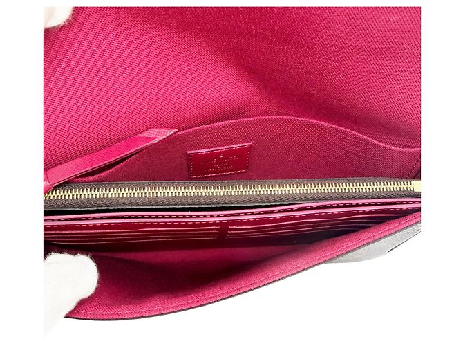 Pochette Felicie Monogram Louis Vuitton Bolso de Hombro Castaño Fucsia - vista 9