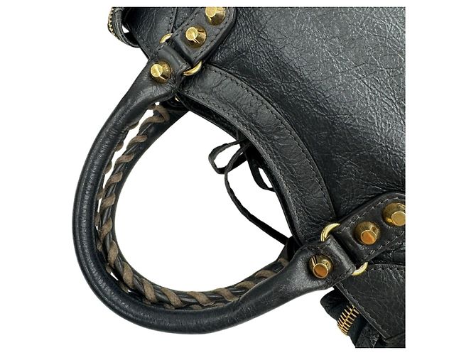Borsa a mano Balenciaga Mini City in pelle Marrone - Ansicht 12