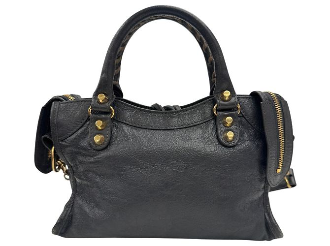 Borsa a mano Balenciaga Mini City in pelle Marrone - Ansicht 2