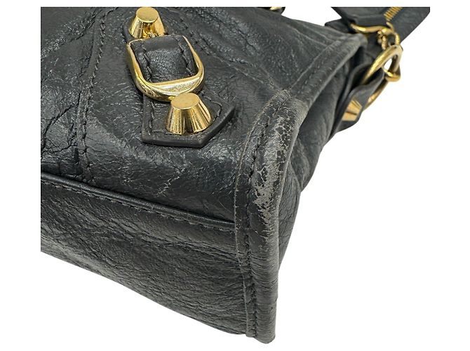 Borsa a mano Balenciaga Mini City in pelle Marrone - Ansicht 7
