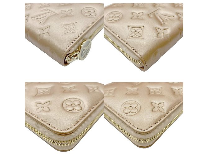 Zippy Cartera larga Monogram en oro rosa Louis Vuitton Dorado - vista 4