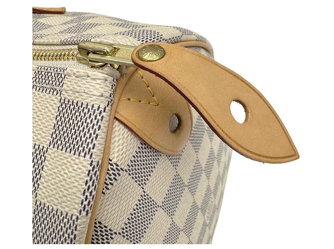 Louis Vuitton Damier Azur Speedy 35 Boston Bag Bianco - vista 14