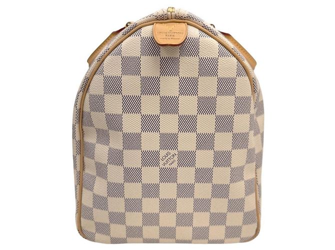 Louis Vuitton Damier Azur Speedy 35 Boston Bag Bianco - vista 3