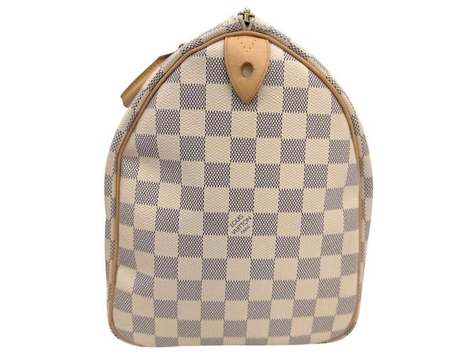 Louis Vuitton Damier Azur Speedy 35 Boston Bag Bianco - vista 4